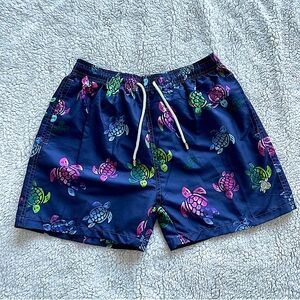 NWT VILBREQUIN MEN ULTRA-LIGHT AND PACKABLE SWIM SHORTS -TORTUES MULTICOLORES
